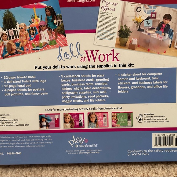 AMERICAN GIRL Work, Travel, Tea Time Gift Basket #kidcore #dollaccessories - Picture 11 of 12